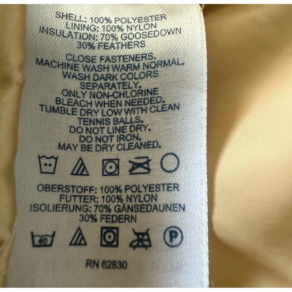 Lands' End Gold Quilted Goose Down Vest - Picture 10 of 10